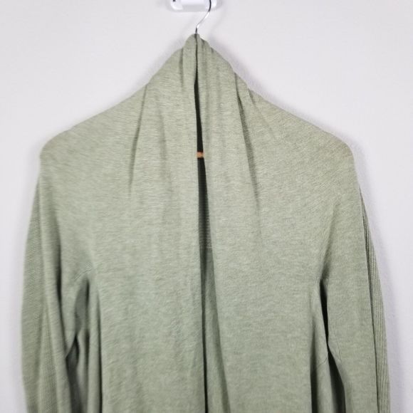 Lululemon Cashlu Knit Waterfall Open Cardigan In Heathered Rosemary Green Sz M/L - Picture 10 of 13